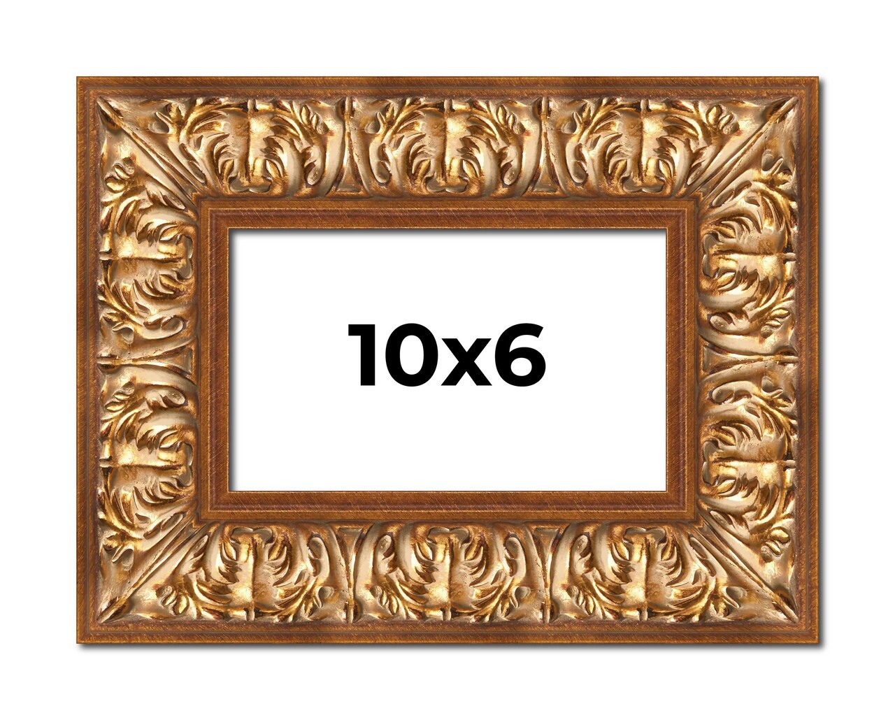 Photo Size Modern Shadow Box 1" Depth Gold Frame - UV Acrylic, Backing, Hanging Hardware